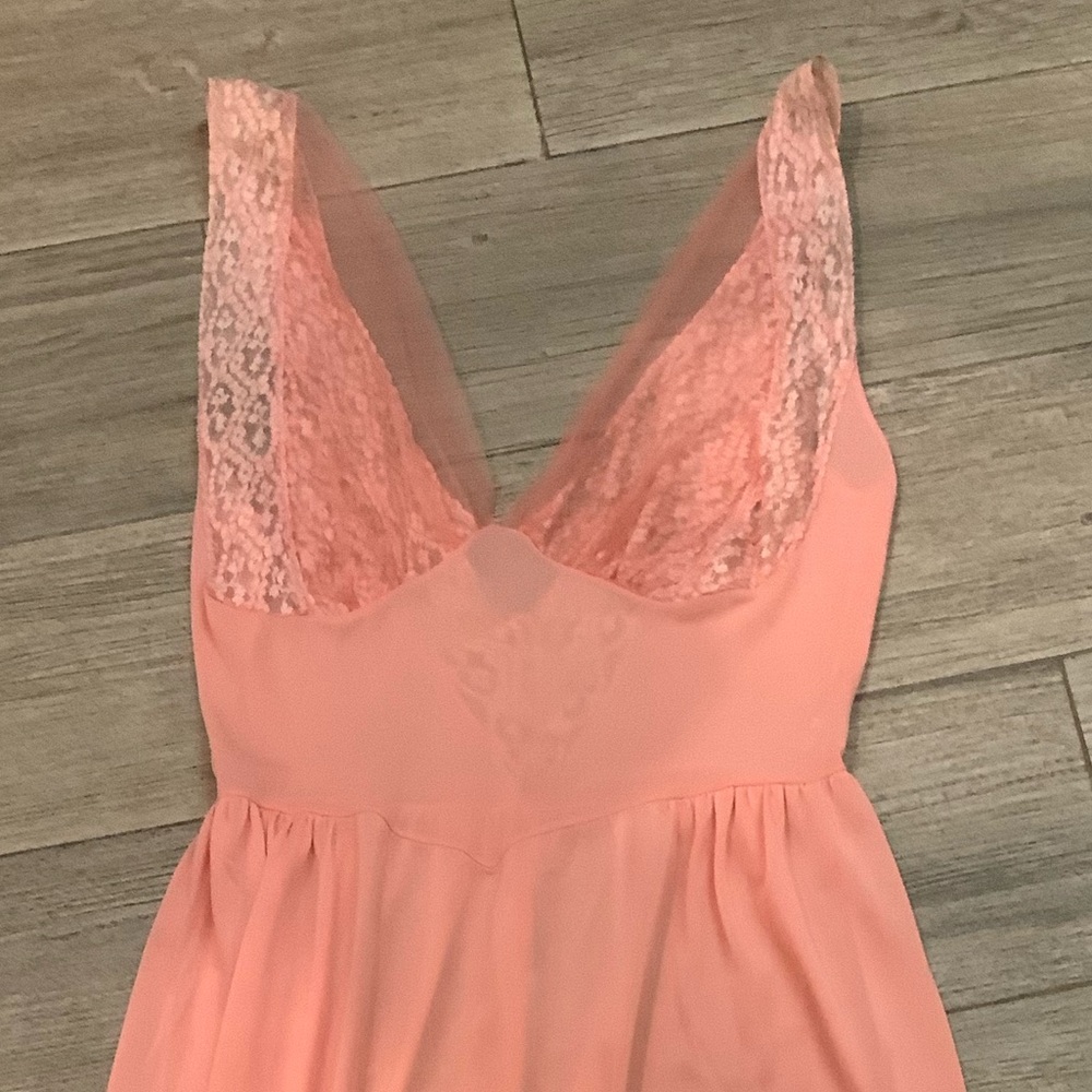 VINTAGE coral colored midi slip